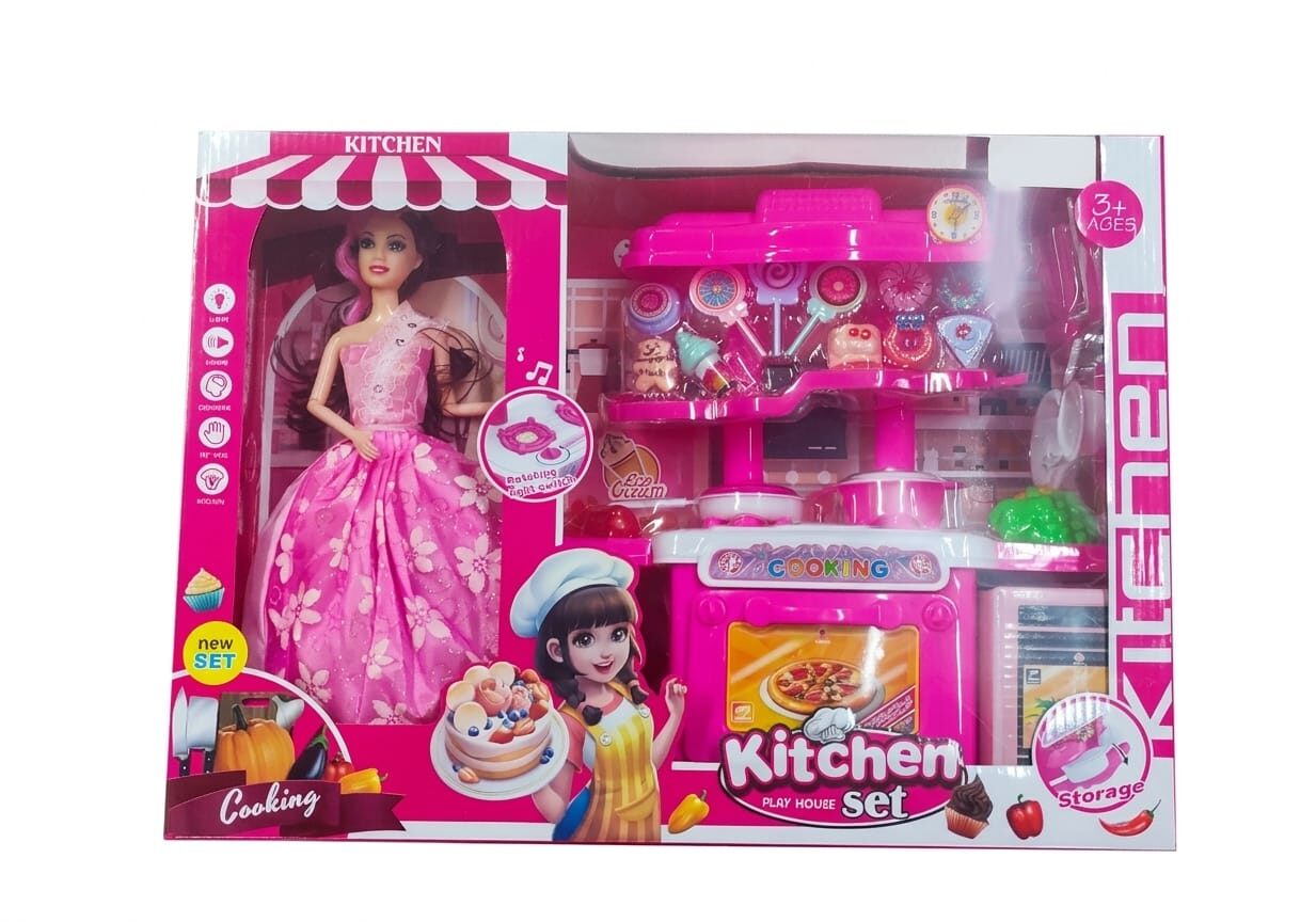 Glamour Chef: 2-in-1 Doll & Deluxe Kitchen Play House Set 1 Glamour Chef: 2-in-1 Doll & Deluxe Kitchen Play House Set