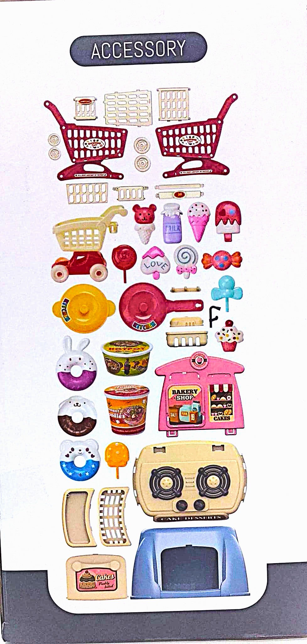 Desserts Mesa - 42 Pcs Kids Bakery & Shopping Cart Playset 6 Desserts Mesa - 42 Pcs Kids Bakery & Shopping Cart Playset - Image 6