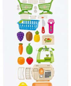 Alternative view of Cut Fruit Mesa: 30-Piece Interactive Fruit Shop & Shopping Cart Playset