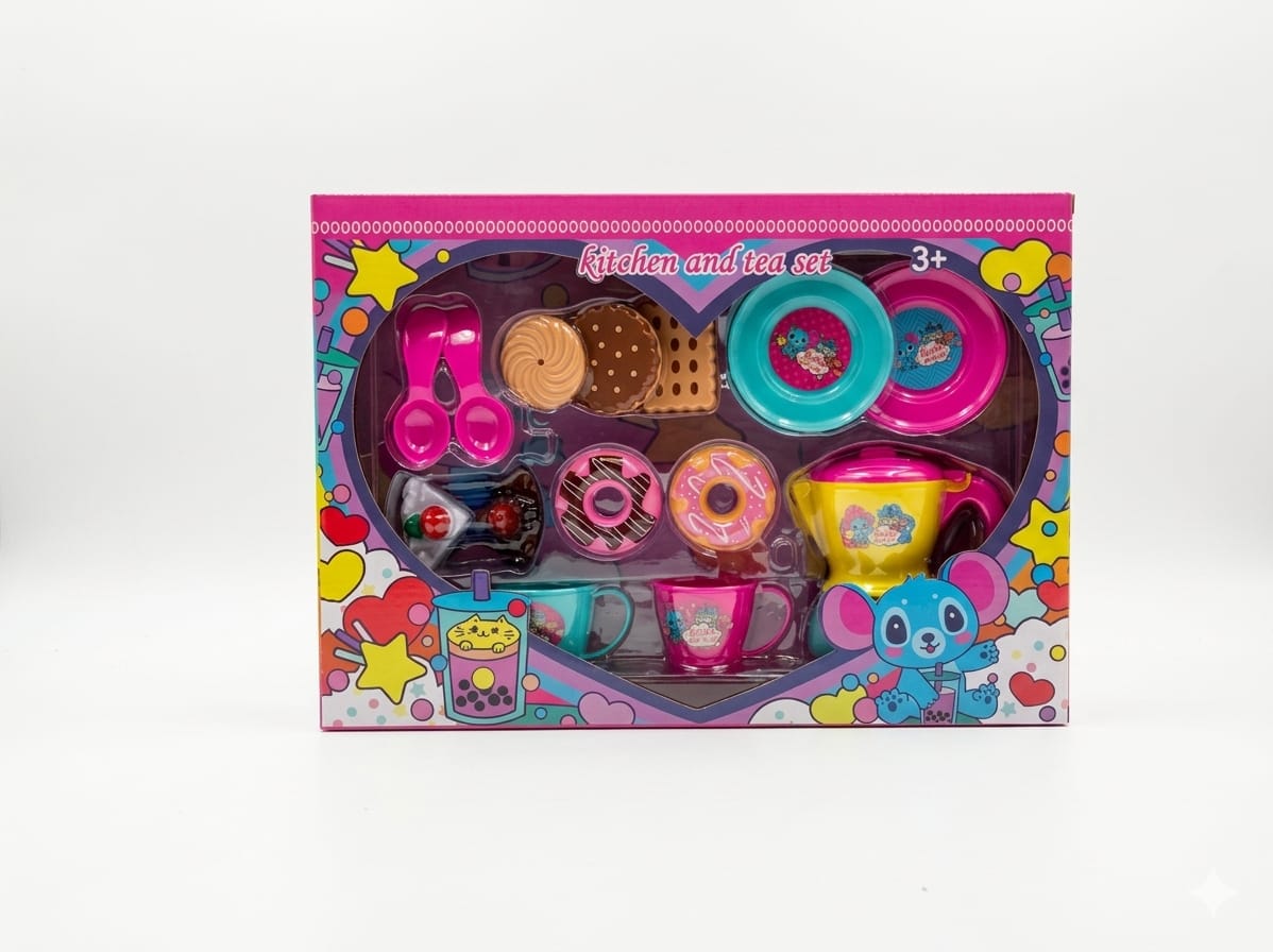 Hong Chang Kitchen and Tea Set - Sweet Desserts & Teapot Playset 1 Hong Chang Kitchen and Tea Set - Sweet Desserts & Teapot Playset