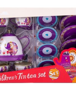 al3aby 74 Premium 15-Piece Children’s Tin Tea Set – Royal Elephant Edition
