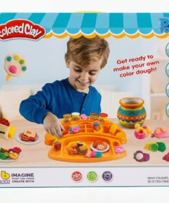 Alternative view of Colored Clay Hamburger & Dessert Feast – 16-Piece DIY Gourmet Platter Set