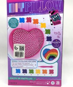 KSU DIY Rainbow Heart Plush Pillow - No-Sew Creative Craft Kit