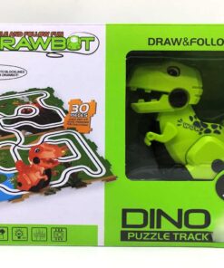 Drawbot Dino Maze Race: Interactive Puzzle Track & Line-Following Robot
