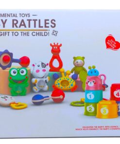 Alternative view of Ultimate Newborn Developmental Set: Animal Rattles & Numbered Stacking Cups