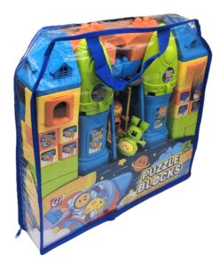 Alternative view of Cheng You Toys 81-Piece Planet Puzzle Blocks – Space Bear Rocket Base Tote