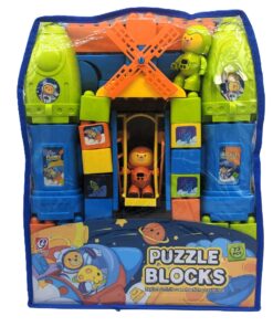 Cheng You Toys 73-Piece Planet Puzzle Blocks – Space Bear Adventure Backpack