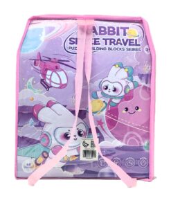 Alternative view of Cheng You Toys 68-Piece Rabbit Space Travel Puzzle Blocks – Pink Backpack Set