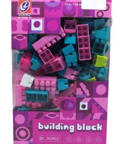 Cheng You Toys 360-Piece Beginner Building Blocks Set with Wheels (Pink Edition)