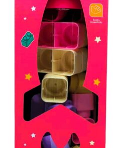 Rocket Space Mega Building Blocks Set – Pink Edition (Giant Rocket Tower)