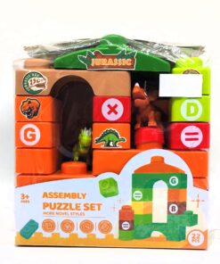 22-Piece Jurassic Dinosaur DIY Puzzle Block Set