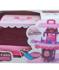 2-in-1 Transformable Pull-Along Train & Beauty Vanity Playset (56 Pieces)