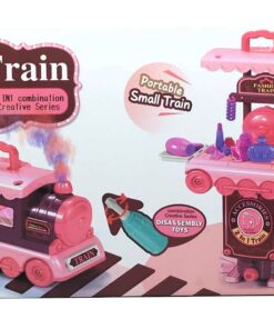 Alternative view of 2-in-1 Transformable Pull-Along Train & Beauty Vanity Playset (56 Pieces)