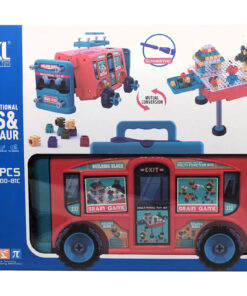 CXL 2-in-1 Multifunctional STEM Building Bus & Play Table Set (332+ Pieces)