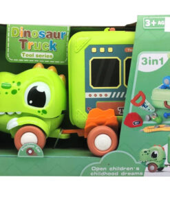 3-in-1 Dinosaur Construction Truck & Portable Tool Playset (23 Pieces)
