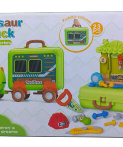 Alternative view of 3-in-1 Dinosaur Construction Truck & Portable Tool Playset (23 Pieces)