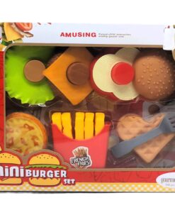 Kids Cook Mini Burger & Fries Playset – Interactive Pretend Play Food