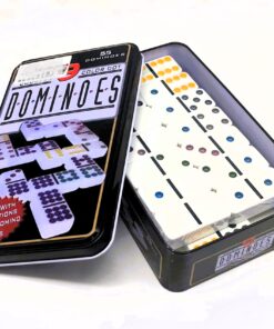 Alternative view of Double 9 Color Dot Dominoes Set (55 Pieces) in Collector's Tin