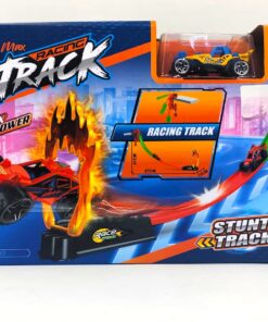 Max Power Racing Stunt Track Set with Fire Ring Jump