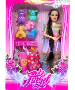 Jingel Beauty Fashion Doll & Dress-Up Set with Animal Friends