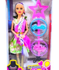 Fashion Style Long Braid Princess Doll with Magic Wand Set