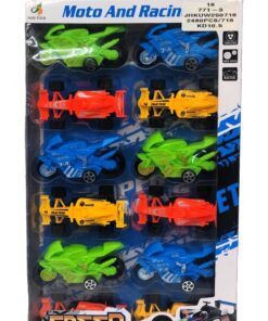XIYE Toys Speed Match 12-Piece Moto & Racing Play Set