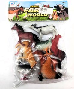 "Animal Farm World" Mini Plastic Farm Animal Figures Set