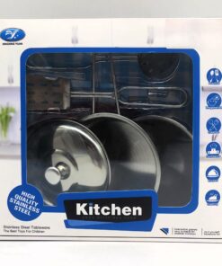 Premium Stainless Steel Kids Kitchen Cookware & Utensil Set