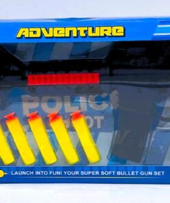 "Police Shoot" Large Soft Bullet Assault Rifle & Target Game Set