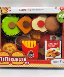 Kids Cook Mini Burger & Chicken Nugget Fast Food Playset