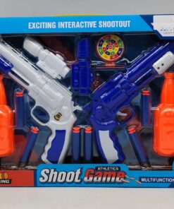 "Athletics Shoot Game" 2-Player Dual Foam Dart Blaster Set