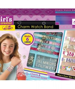 al3aby 96 Girl’s Creator: Charm Watch Band DIY Kit – Make 6 Custom Alphabet Bracelets