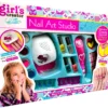 Girl's Creator Nail Art Studio with Powered Glitter Pen and Nail Dryer (Deluxe Mei Bo Kai Set) 9 name 6 large