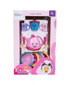 al3aby 82 Sunmir Beautiful Kitchen Tea Set - Smiling Face 13 Pcs Afternoon Tea Kit