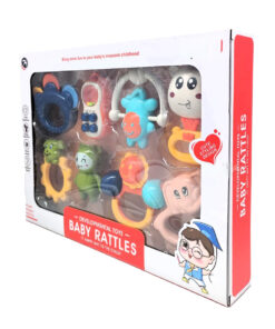 Alternative view of Developmental Baby Rattles Sensory Deluxe Set – 8-Piece Infant Teether, Grab Toy & Activity Shaker Mega Gift Pack with Simulation Telephone & Textured Animals