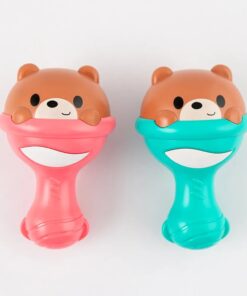 Alternative view of Cute Bear Sensory Sand Hammer Maracas Pack – 2-Piece Early Childhood Percussion Rattle Set with Scientific Grip Handle, Rustling Sound Core, & Rounded Safety Edges