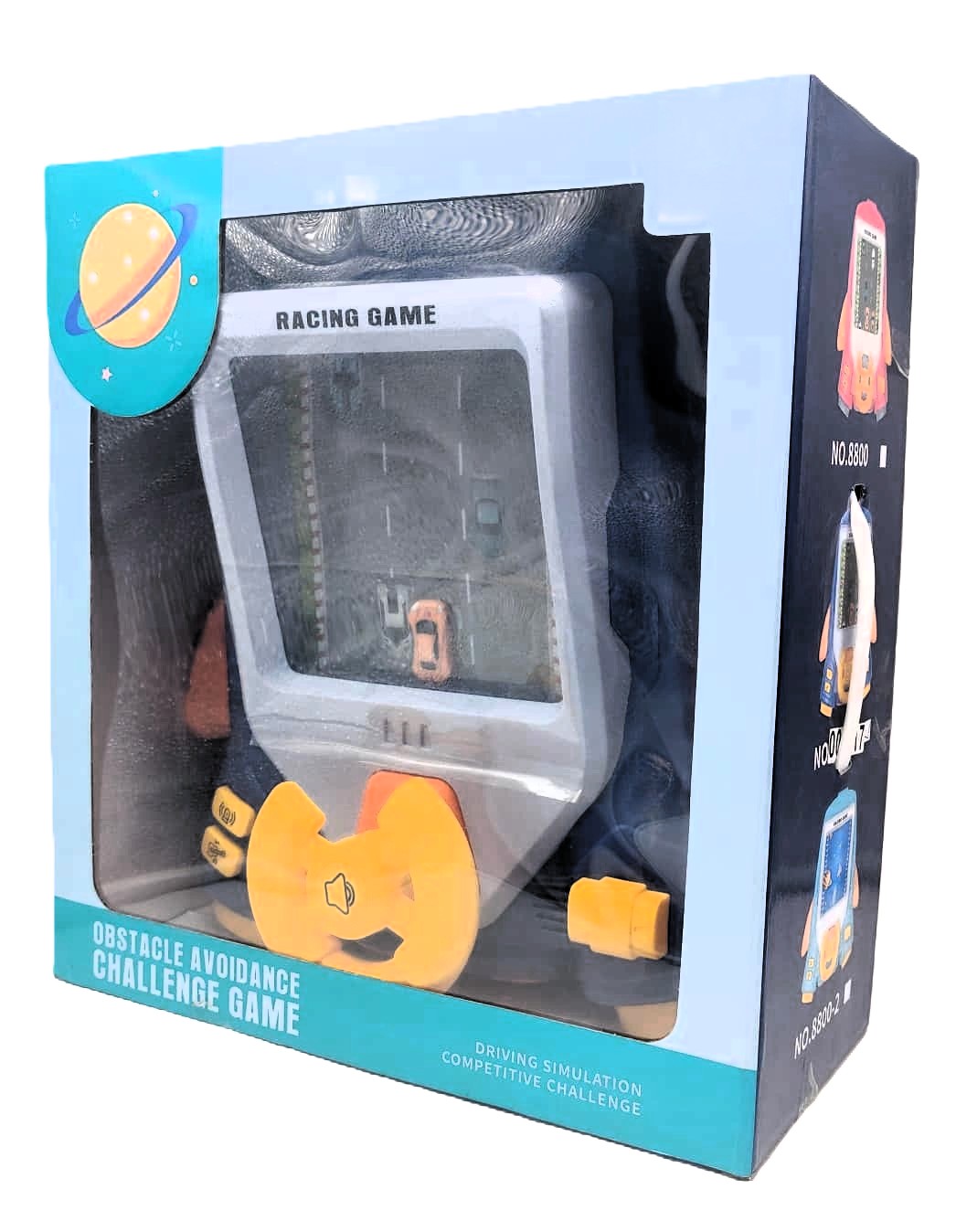 J'D Toys Obstacle Avoidance Challenge Racing Game (Cobalt Blue) – Handheld Electronic Driving Simulator with Steering Wheel Control, Speed Regulation & Cosmic Sound Effects 4 J'D Toys Obstacle Avoidance Challenge Racing Game (Cobalt Blue) – Handheld Electronic Driving Simulator with Steering Wheel Control, Speed Regulation & Cosmic Sound Effects - Image 4