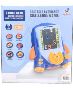 Alternative view of J'D Toys Obstacle Avoidance Challenge Racing Game (Cobalt Blue) – Handheld Electronic Driving Simulator with Steering Wheel Control, Speed Regulation & Cosmic Sound Effects