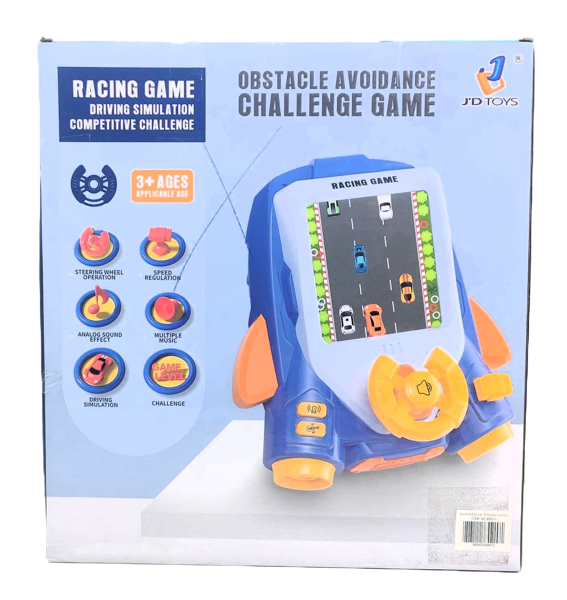 J'D Toys Obstacle Avoidance Challenge Racing Game (Cobalt Blue) – Handheld Electronic Driving Simulator with Steering Wheel Control, Speed Regulation & Cosmic Sound Effects 2 J'D Toys Obstacle Avoidance Challenge Racing Game (Cobalt Blue) – Handheld Electronic Driving Simulator with Steering Wheel Control, Speed Regulation & Cosmic Sound Effects - Image 2