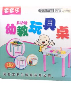 3-in-1 Multi-Functional Early Educational Activity Table – Convertible Building Block Table, Smooth Writing Desk & Sensory Water/Sand Play Station with Built-In Storage