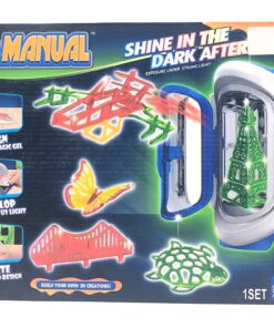 3D Manual Invention Maker Studio (Shine in the Dark Edition) – Safe UV-Curing 3D Printing Lab with Glow-in-the-Dark Magic Gels, Structured Molds & 3D Building Stencils