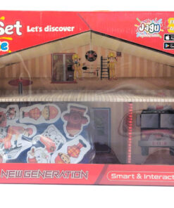 Jagu Smart & Interactive Fire Set & House – 3D Wood Craft Fire Station with Augmented Reality Talking App, Helicopter & Action Figures