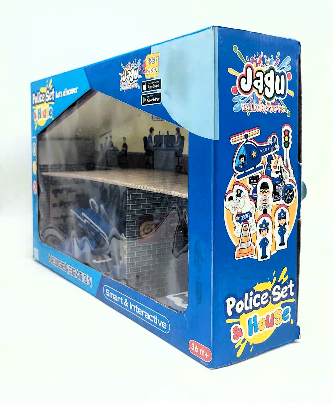 Jagu Smart & Interactive Police Set & House – 3D Wood Craft Dollhouse with Augmented Reality Talking App, Helicopter & Action Figures 4 Jagu Smart & Interactive Police Set & House – 3D Wood Craft Dollhouse with Augmented Reality Talking App, Helicopter & Action Figures - Image 4