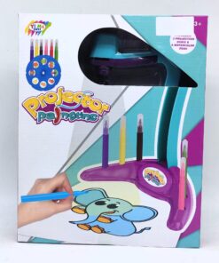 Projector Painting Tracing Projector Station – 24-Pattern Smart LED Sketching Desk with 3 Optical Projection Disks & 6 Vibrant Watercolor Pens