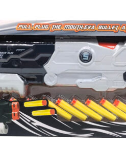 Ravil-4 Heat Soft Space Gun Blaster – Pump-Action Manual Foam Dart Rifle with Dual-Barrel System, 10 EVA Soft Shell Bullets & On-Board Ammo Storage