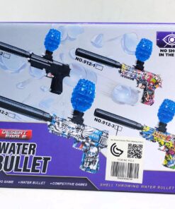 Desert Eagle Water Bullet Gel Blaster – Tactical Shell Throwing Toy Pistol with Removable Silencer, Grenade Hopper & Eco-Friendly Hydrogel Ammo