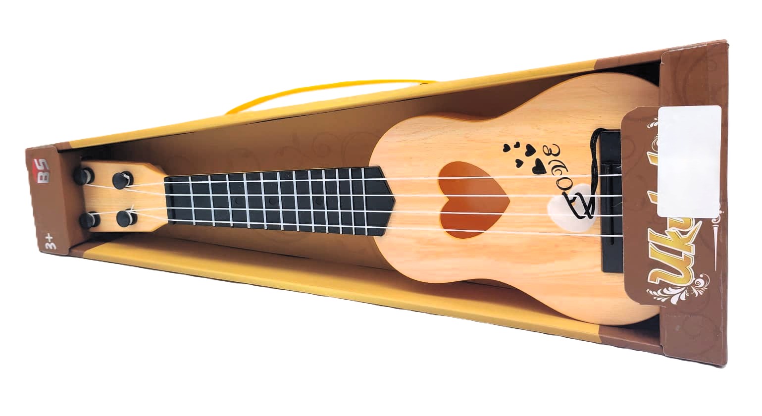 Little Learner Educational Toy Ukulele – Four-String Acoustic Guitar for Kids with Heart Soundhole, Tuning Pegs & Guitar Pick 1 Little Learner Educational Toy Ukulele – Four-String Acoustic Guitar for Kids with Heart Soundhole, Tuning Pegs & Guitar Pick