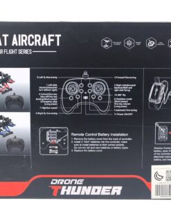 Alternative view of Drone Thunder Combat Aircraft Air Flight Series – 2.4GHz RC Stealth Fighter Drone Quadcopter with 6-Axis Gyroscope, One-Key Takeoff & 360° Stunt Flip Action