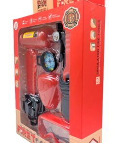 Alternative view of City Fire-Rescue Simulated Fire Tools Kit – 7-Piece Hero Roleplay Set with Fire Extinguisher, Chainsaw, Walkie-Talkie & Safety Goggles