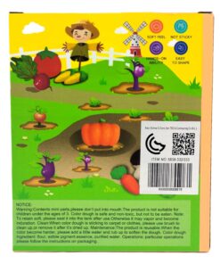Alternative view of Jia Pei Le Happy Farm Color Dough Kit – 5-Color Soft Modeling Clay Studio with 3D Vegetable Molds, Harvest Wagon Stencils & Sculpting Knife